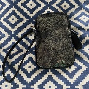 Black Sparkly Phone Wallet Clutch